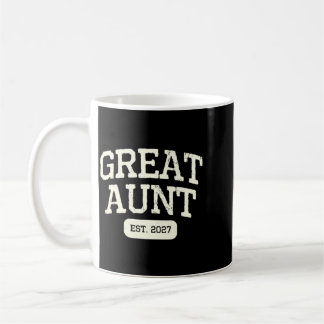 New Great Aunt Est 2027 1st First Time Pregnancy Coffee Mug