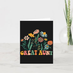 New Great Aunt Wildflower First Birthday &amp; Bab Card