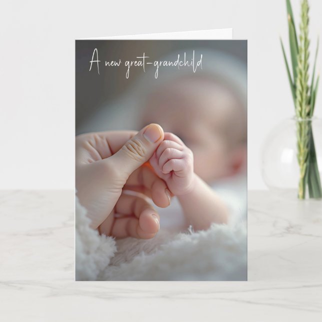 New Great Grandchild Congratulations  Card (Front)