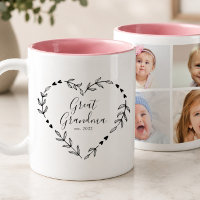 New Great Grandma Year Est. Four Photo Collage