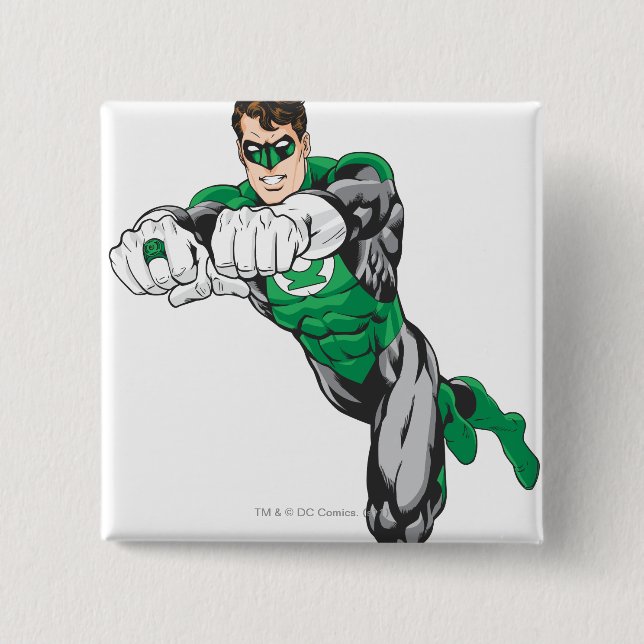 New Green Lantern 1 15 Cm Square Badge (Front)