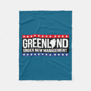 New Greenlands Usa Management Political Memes Fleece Blanket