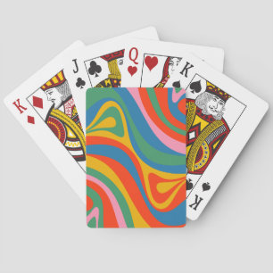 New Groove Retro Trippy Colourful Abstract Pattern Playing Cards