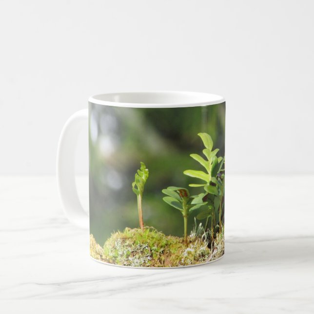 New Growth Fern Moss Nature Enthusiast Green Plant Coffee Mug (Front Left)