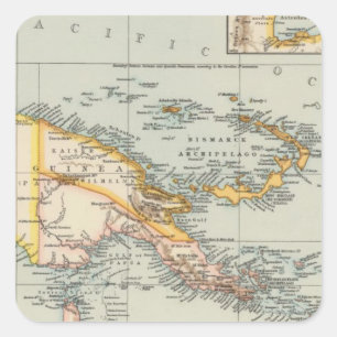 New Guinea, Papuan Archipelago Square Sticker