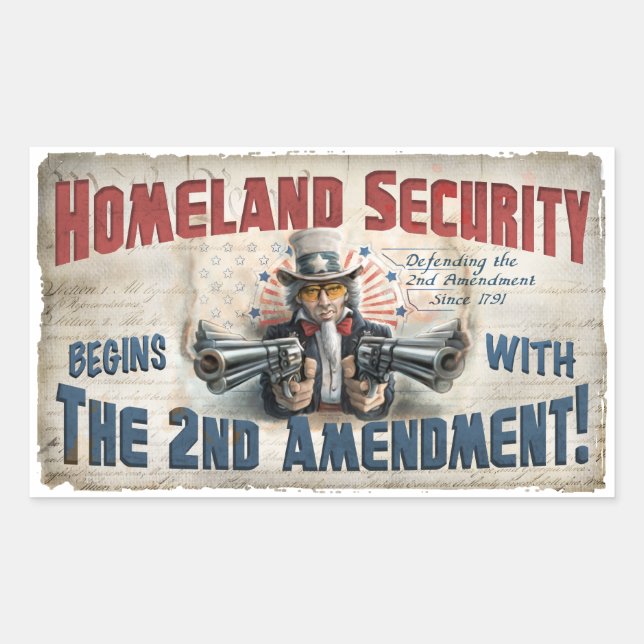 New Gun Rights Gear Rectangular Sticker (Front)