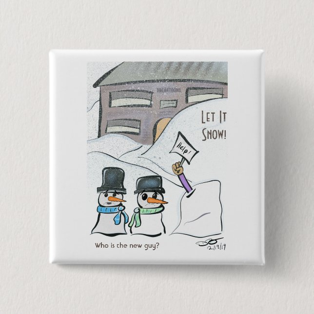New Guy 15 Cm Square Badge (Front)