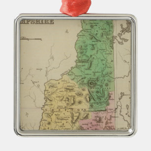 New Hampshire 3 Metal Tree Decoration