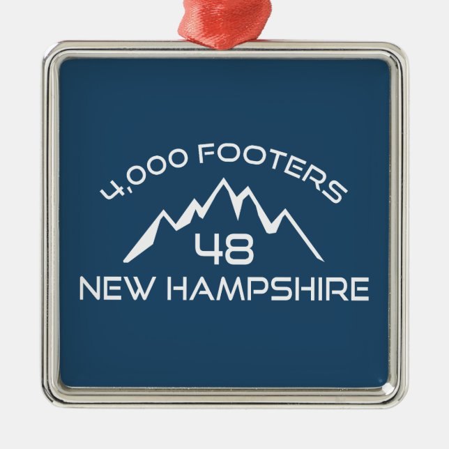 New Hampshire 4000 Footers Mountain Metal Ornament (Front)