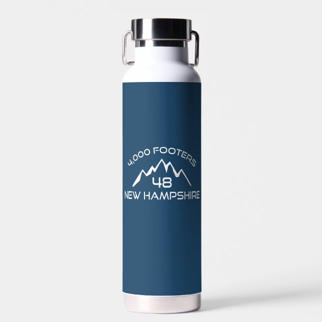 New Hampshire 4000 Footers Mountain Water Bottle (Front)