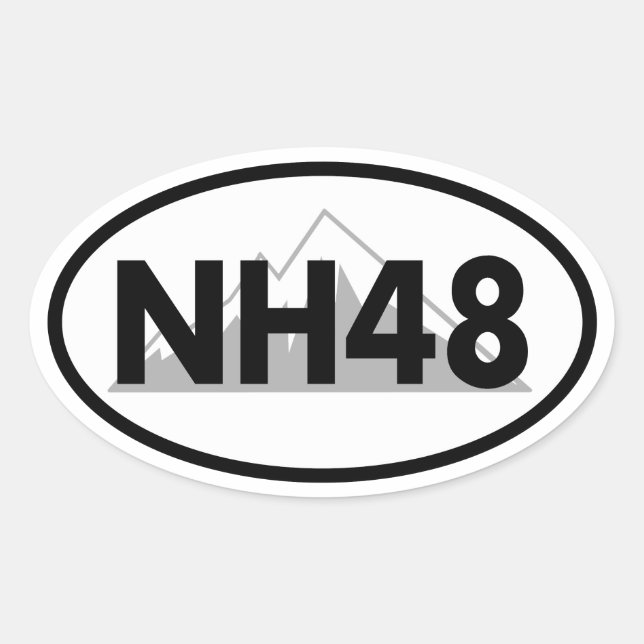 New Hampshire 48 Oval Oval Sticker (Front)