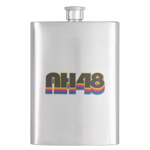 New Hampshire 48 Rainbow Hip Flask