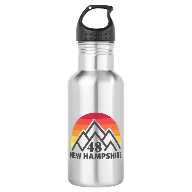 New Hampshire 48 Retro Mountain 532 Ml Water Bottle (Front)