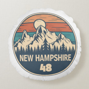 New Hampshire 48 Sunset Round Cushion
