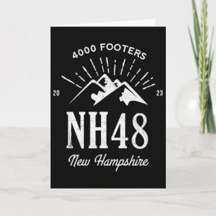New Hampshire 4,000 Footers Nh48 Hiking Card