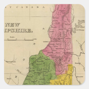 New Hampshire 6 Square Sticker