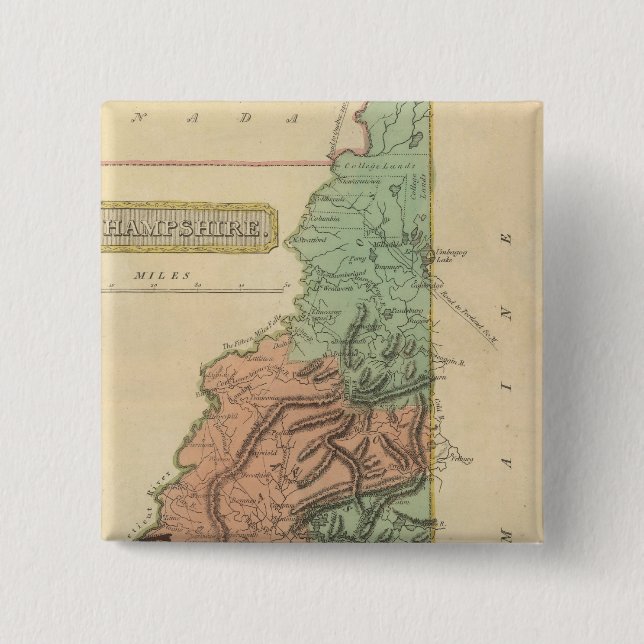 New Hampshire 8 15 Cm Square Badge (Front)