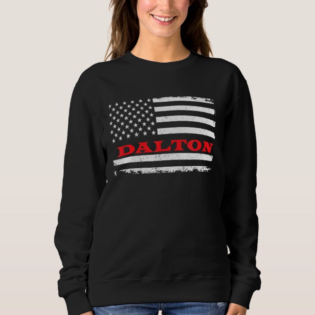 New Hampshire American Flag Dalton Usa Patriotic S Sweatshirt (Front)