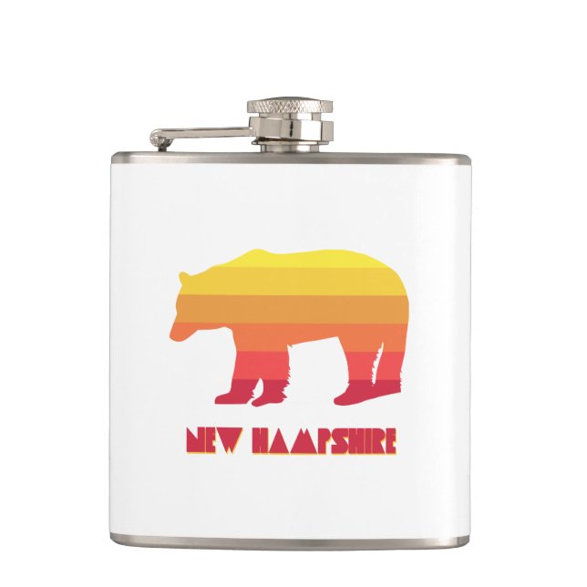 New Hampshire Bear Hip Flask (Front)