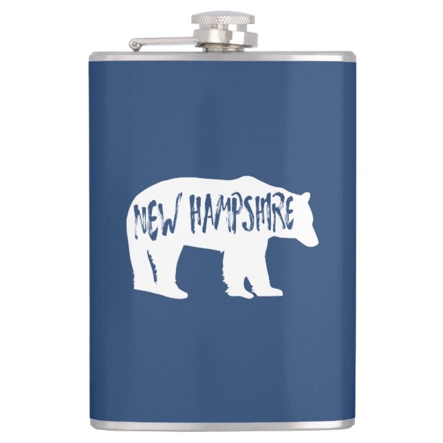 New Hampshire Bear Hip Flask (Front)