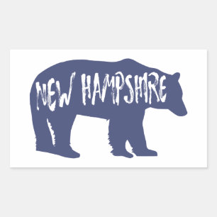 New Hampshire Bear Rectangular Sticker