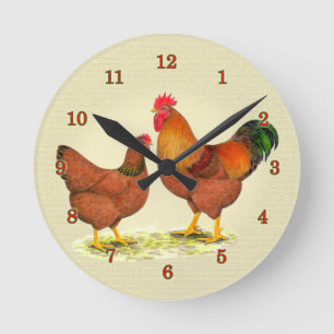 New Hampshire Chickens Clock