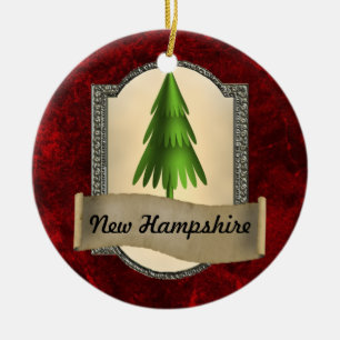 New Hampshire Christmas Ornament