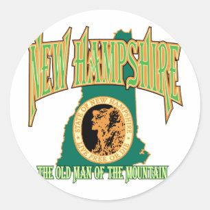 New Hampshire Classic Round Sticker