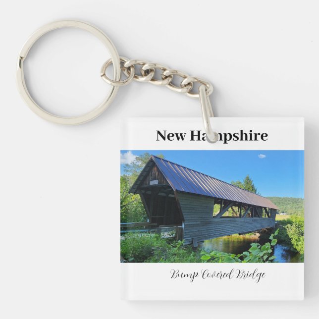 New Hampshire Covered Bridge   Key Ring (Front)
