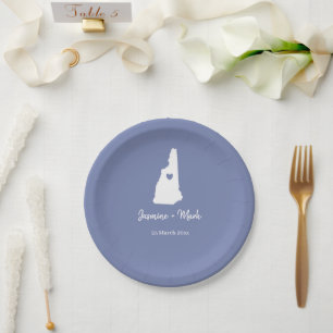 New Hampshire Destination Wedding Party  Paper Plate