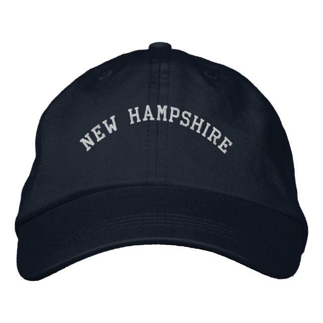 New Hampshire Embroidered Cap Navy Blue (Front)