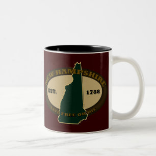 New Hampshire Est 1788 Two-Tone Coffee Mug