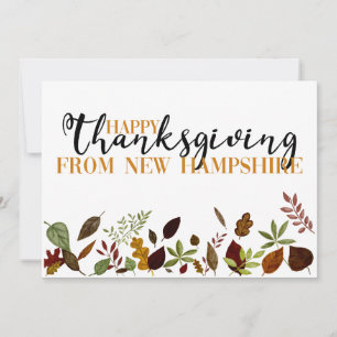 New Hampshire Fall Foliage Thanksgiving Card