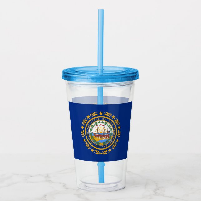New Hampshire Flag Acrylic Tumbler (Front)