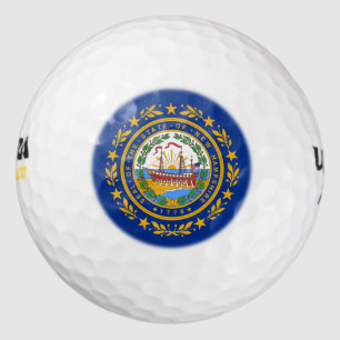 New Hampshire flag, American state flag Golf Balls