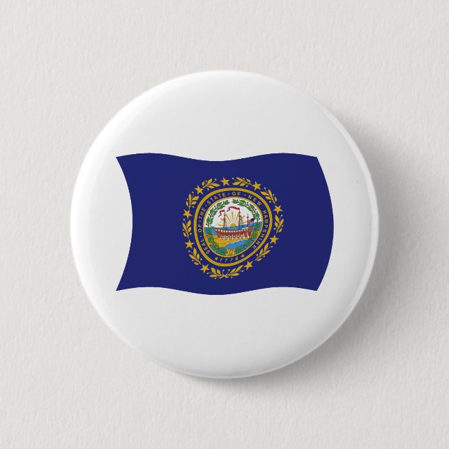 New Hampshire Flag Button (Front)