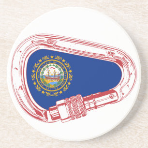 New Hampshire Flag Climbing Carabiner Coaster