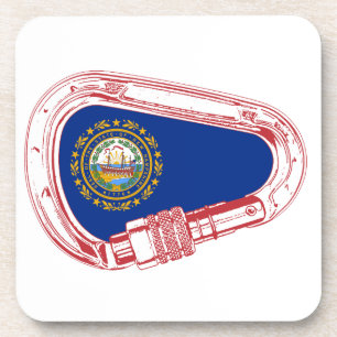 New Hampshire Flag Climbing Carabiner Coaster