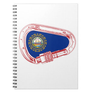 New Hampshire Flag Climbing Carabiner Notebook