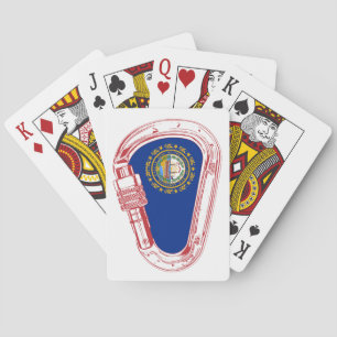 New Hampshire Flag Climbing Carabiner Playing Cards
