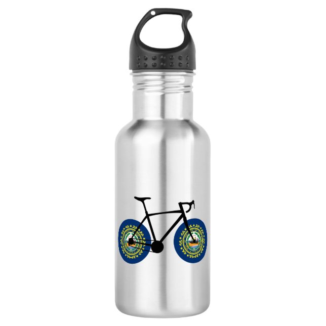 New Hampshire Flag Cycling 532 Ml Water Bottle (Front)