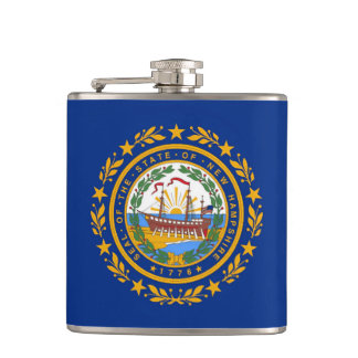 New Hampshire Flag Hip Flask