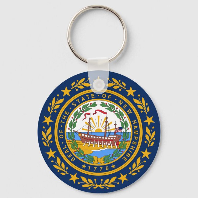 New Hampshire flag Key Ring (Front)