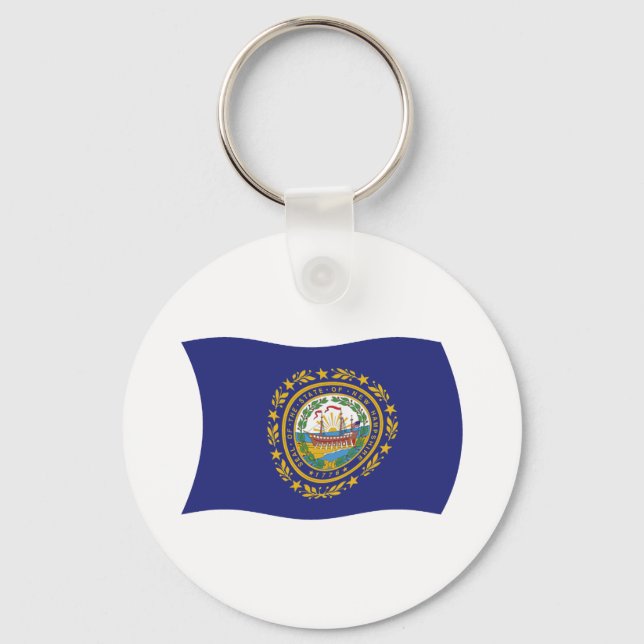 New Hampshire Flag Keychain (Front)