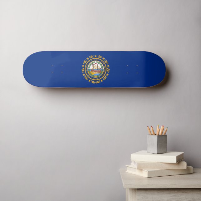 New Hampshire Flag Skateboard (Wall Art (Horz))