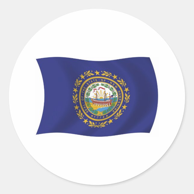 New Hampshire Flag Sticker (Front)