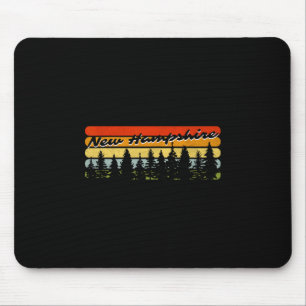 New Hampshire Forest Sunset Trees Cabin Aesthetic Mouse Pad