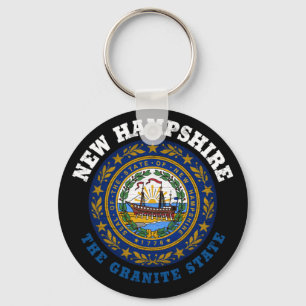 NEW HAMPSHIRE GRANITE STATE FLAG KEY RING