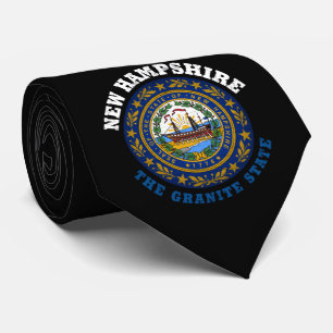 NEW HAMPSHIRE GRANITE STATE FLAG TIE