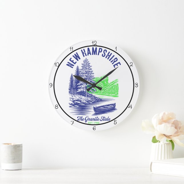 New Hampshire Granite State Large Clock (Home)